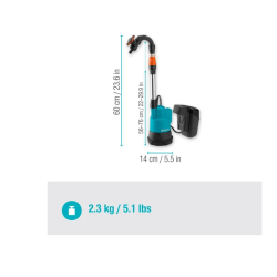 GARDENA Pompa do deszczówki 2000/2 18V P4A - bez akumulatora, 14602-55