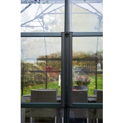 HALLS szklarnia Garden Room czarna, (12,9 m2; 3,9 x 2,62 m), szkło hartowane + baza