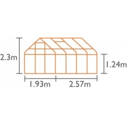 VITAVIA szklarnia ogrodowa ORION 5000, zielona (1,93 m x 2,57 m) + baza
