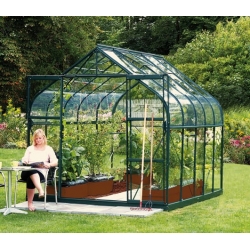 VITAVIA szklarnia ogrodowa Diana 8300, zielona - (8,3 m2; 2,57 x 3,21 m) szkło hartowane + baza