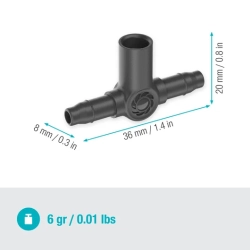 GARDENA Micro-Drip-System - rozdzielacz T do dysz zraszających 4,6 mm (3/16