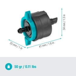 GARDENA Micro-Drip-System - regulowany kroplownik końcowy z kompensacją ciśnienia 0-8 l/h 5 szt.,13304-20